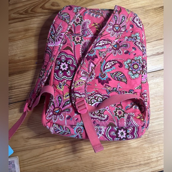Vera Bradley Call me Coral Laptop backpack Retired pattern 034 - Picture 3 of 15